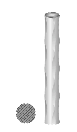 Tyč plná ø 12 x 3000 mm, zdobená, vzor slza