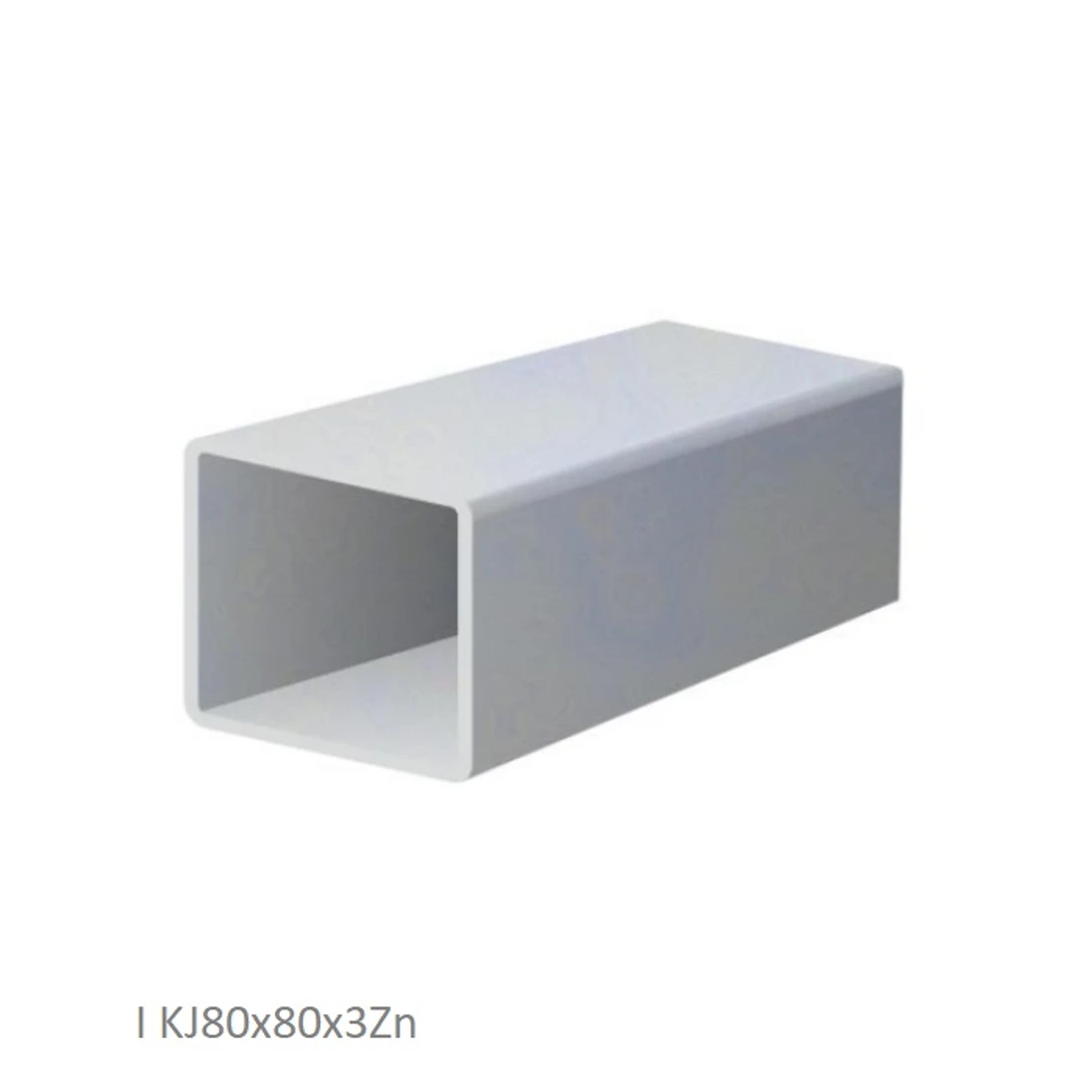 Uzavretý profil 80 x 80 x 3 x 6000 mm, pozink, hladký