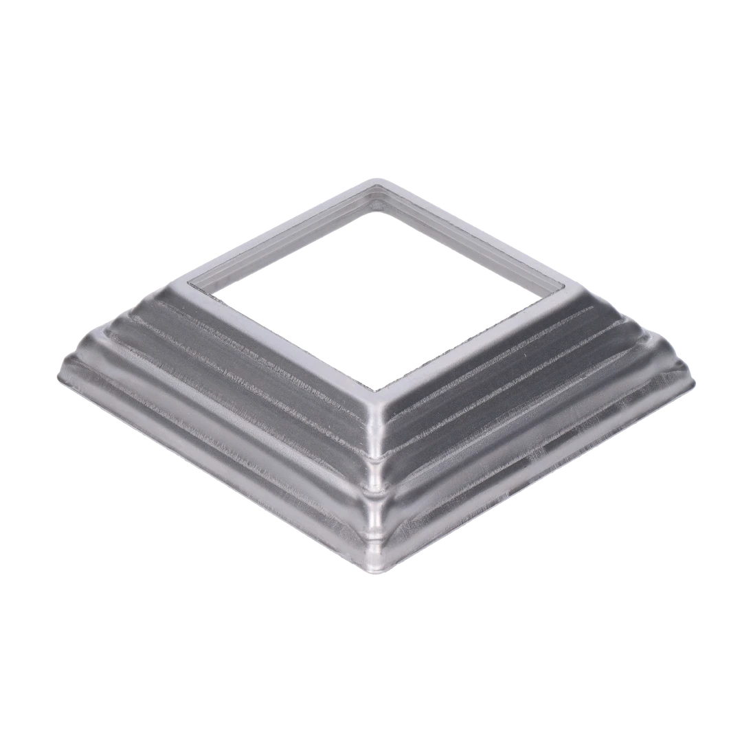 Krytka, plech, 100 x 100 x 29 mm, diera 60 x 60 mm, výlisok