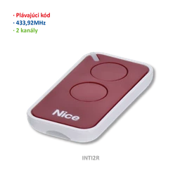 Vysílač ERA 2kanálový, 433MHz, plovoucí kód, červený