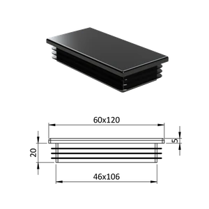 Krytka plastová 60 x 120 mm - slide 0