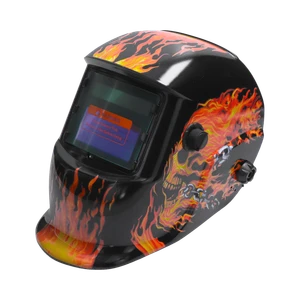 Zváračská kukla samostmievacia, motív lebka v plameňoch - slide 0