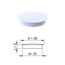 Vnútorná krytka guľatá ø 30 mm, otvor ø 25 mm, biela, plast