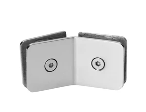 Svorka skla medzi sklá 135°, sklo 8 - 10 mm, AISI 304 - slide 0