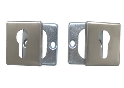 Čtvercová rozeta na cylindrickou vložku, broušená AISI304