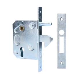 Hákový zámek s bolcem na posuvnou bránu, rozteč 72mm, zádlab 95 mm, pro profil 100 mm a více