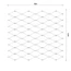 Lanková sieť, 1 x 25 m, oko 60 x 104 mm, ø 2 mm, AISI 316