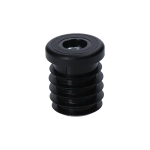 Plastová zátka M8, 25 x 25 x 5 mm, čierna, s maticou M8 - slide 1