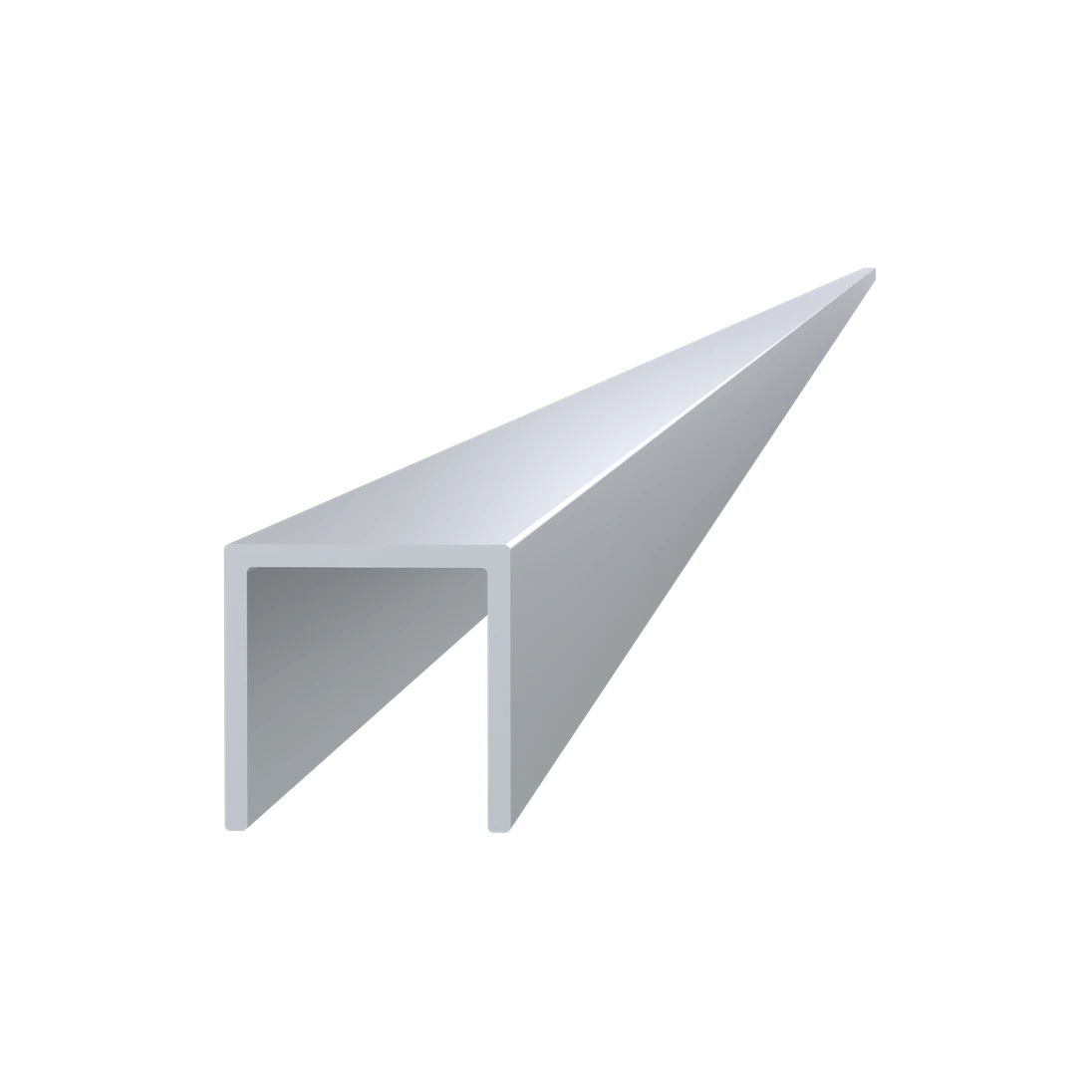 U profil 25x25mm, L-6000mm, hliník bez povrchové úpravy