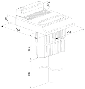 Stredový spodný doraz s odtokom vody, pre dvojkrídlové brány - slide 1