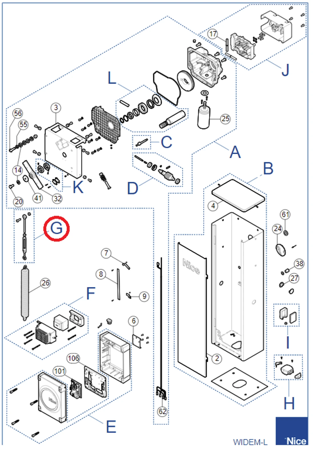 SPAMG197D00A napínák pružiny pro WIDEL a WIDEM