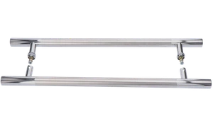 Madlo na dvere, L = 600 mm, sklo 8 - 12 mm, AISI 304 - slide 1