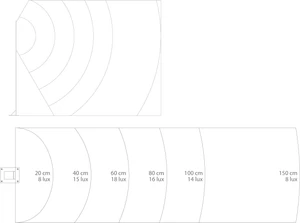 Vonkajšie LED osvetlenie TOWER, RAL 9010, H = 986 mm - slide 1