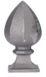 Šiška H = 130 mm, podstavec 58 x 58 mm, dutá