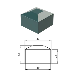 Vonkajšia krytka 40 x 40 mm, plastová PE - slide 0