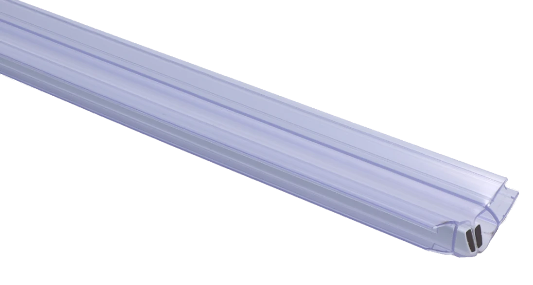 Plastová magnetická těsnění, sklo 8 mm, 135°, L = 2200 mm
