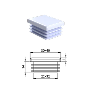 Krytka plastová 30 x 40 mm - slide 0