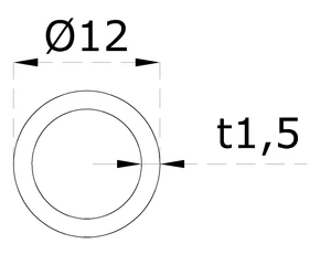 Trubka ø 12 x 1,5 x 6000 mm, vertikálne brúsená AISI 304 - slide 2