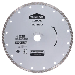 Turbo diamantový kotouč 230 x 2,6 x 22 mm