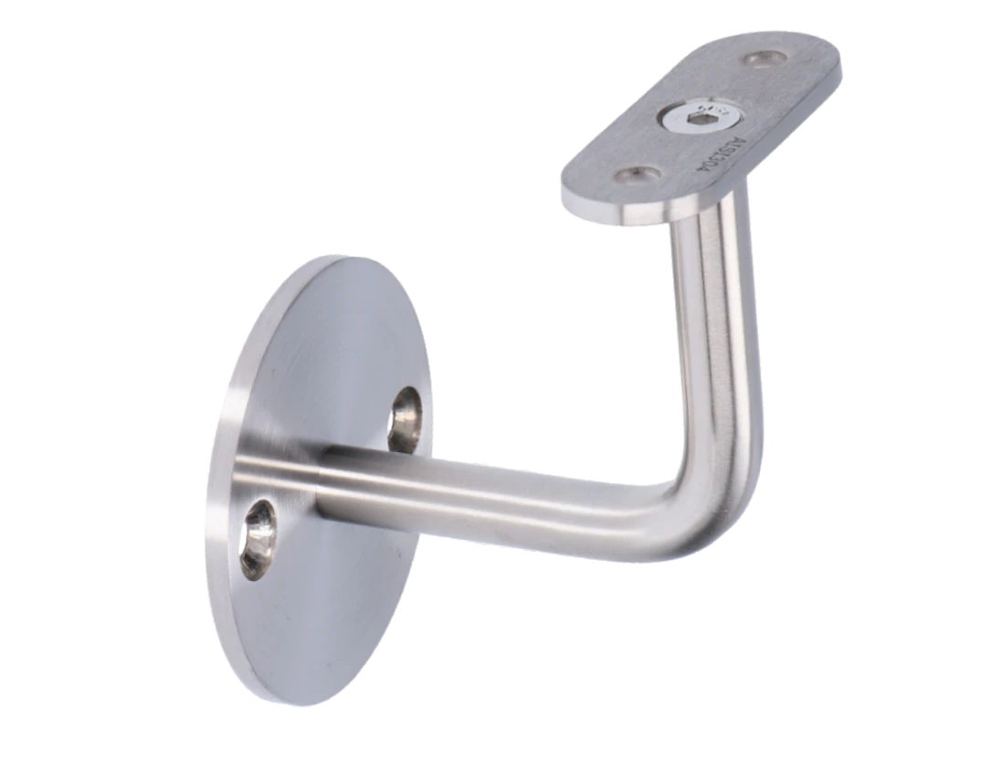 Držiak madla 40 x 40 mm na stenu, brúsená nerez AISI 304