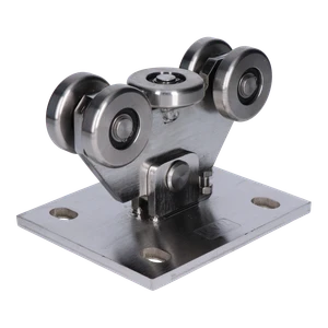 Vozík PICCOLO profil 67 x 67 mm pre brány do 300 kg, nerez - slide 0