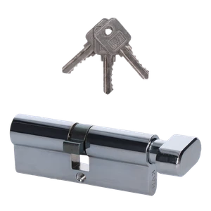 Cylindrická vložka EURO 40/40 mm s guľkou, niklová, 3 kľúče - slide 0