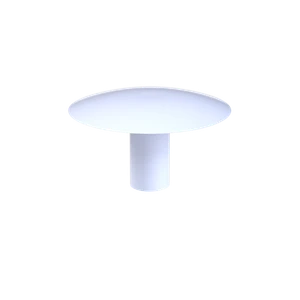 Vnútorná krytka guľatá ø 12 mm, otvor ø 3 mm, biela, plast - slide 1