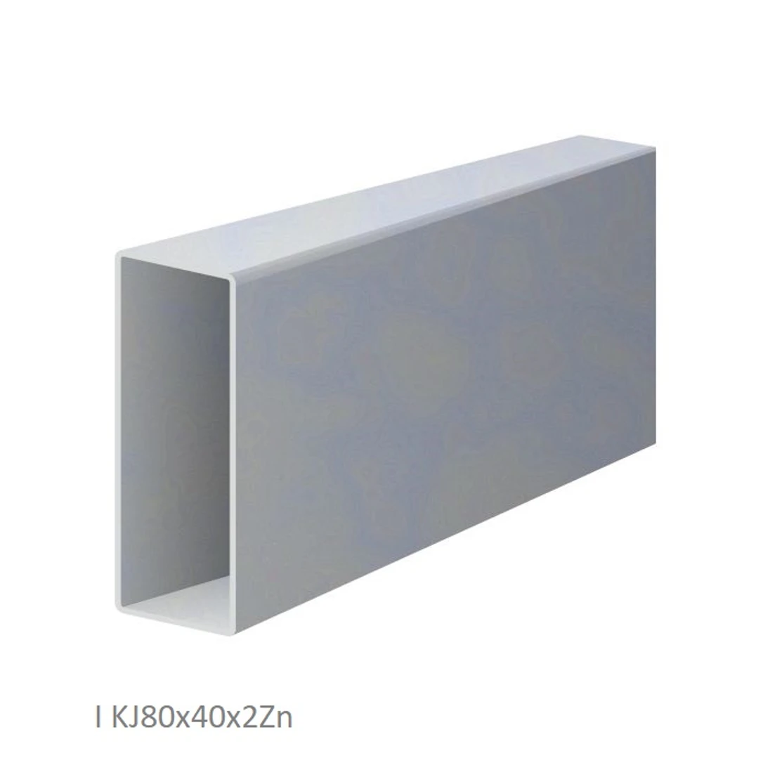Uzavřený profil 80 x 40 x 2 x 3000 mm, pozink, hladký