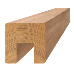 Drevený profil 40 x 40 x 3000 mm (17 x 20 mm), brúsený dub
