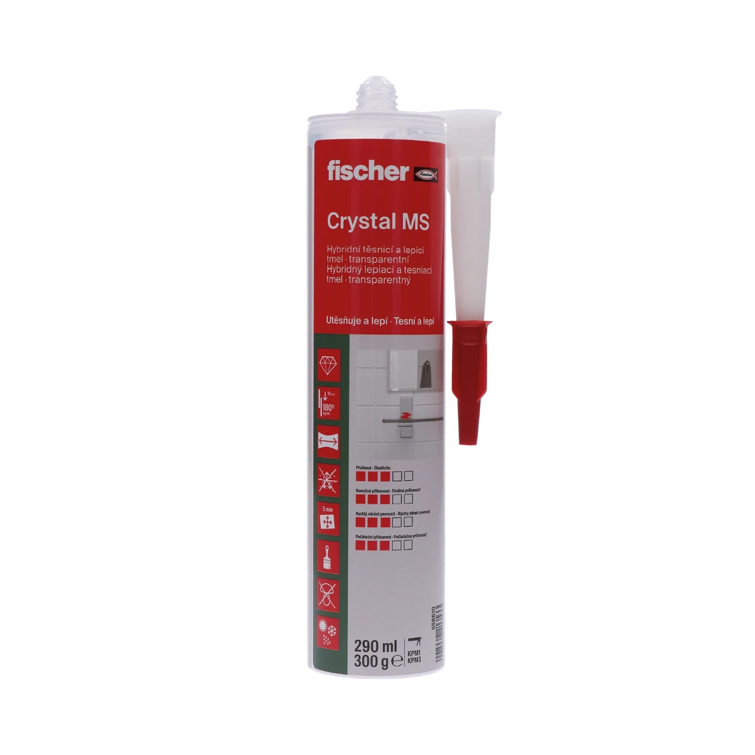 Víceúčelový lepící a těsnící tmel, náhrada za KDC 290 ml., transparentní