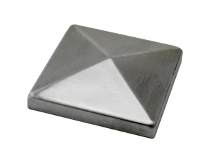 Ukončení stříška jeklu 80 x 80 mm, broušená nerez AISI 304 - slide 0