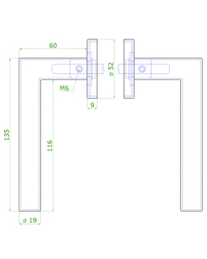 DOPRODEJ! Klika (pár), bez spodní rozety, broušená nerez AISI304 - slide 2