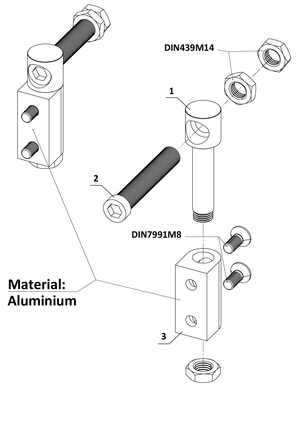 Pánt - kombinácia nerez / hliník, na navarenie, alebo priskrutkovanie - slide 2