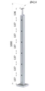 Nerezový sloup, vrchní kotvení, 6děrový průchozí