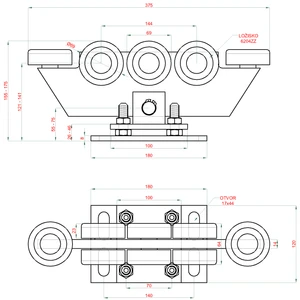 Samonos do 450 kg, děrovaný profil 80 x 80 x 6000 mm, Zn - slide 1