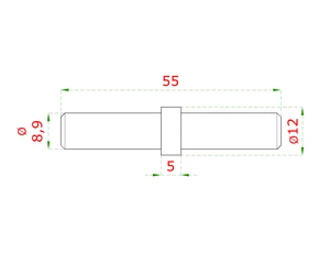 Spoj priamy na trubku ø 12 mm, leštená AISI 304 - slide 1