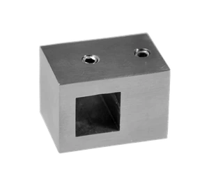 Držák profilu 10 x 10 mm, plochý, broušená nerez AISI 304 - slide 0