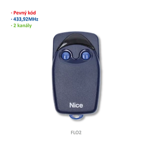 Vysílač 2kanálový, 433MHz, pevný kód, černý - slide 1