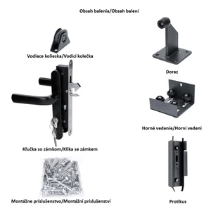 Posuvná brána, hliníková, šířkově nastavitelná, 4000 x 1803 mm - slide 2