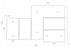 Spojka na hranol 100 x 100 mm, pozinkovaná ocel - slide 7