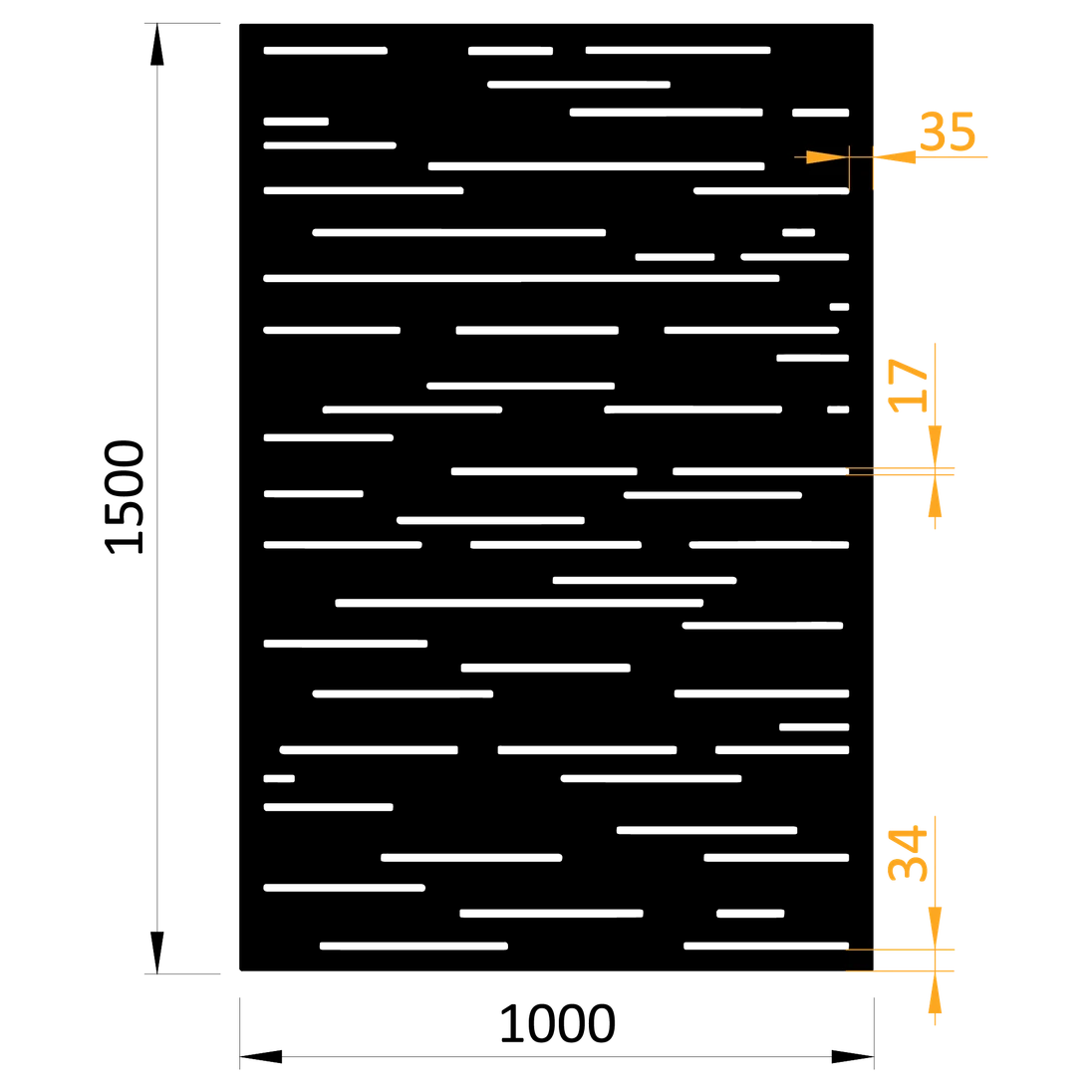 Plech vzor 8311, 1000 x 1500 x 2 mm, bez povrchovej úpravy