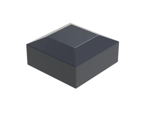 Vonkajšia krytka 60 x 60 mm, plastová PE, antracit - slide 1