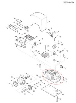 500CORSC-30 blok motora, spodný, hliníkový