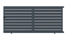 Posuvná brána, hliníková, 4000 x 1803 mm