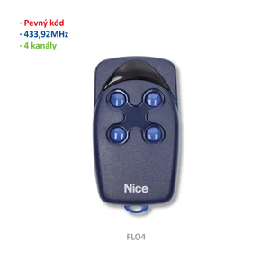 Vysielač 4-kanálový, 433 MHz, pevný kód, čierny - slide 1