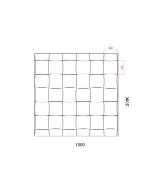 Plech pozinkovaný, 2000 x 1000 x 1,2 mm, 3D vzor pletenina - slide 1