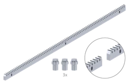 Hřeben kov 30 x 12 x 1000 mm, M4, max do 2200 kg