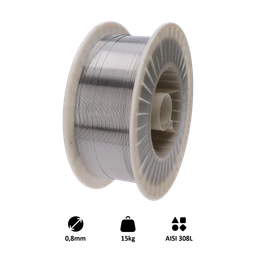 Zvárací drôt, AISI 308L, 0,8 mm, 15 kg, MIG-MAG nerez