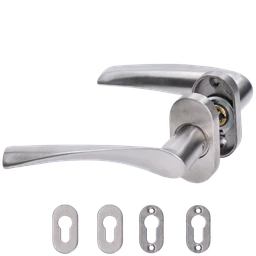 Klika včetně spodní rozety, broušená nerez AISI304