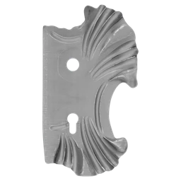 Štít 270 x 165 x 2 mm, rozteč 90 mm, zdobený, pravý